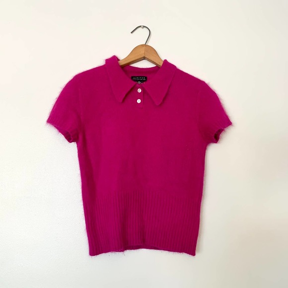 Limited Angora Fuchsia Crop Sweater M - Picture 1 of 7